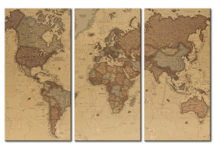 Placar de cortiça Stylish World Map [Cork Map] 95947 additionalImage 2