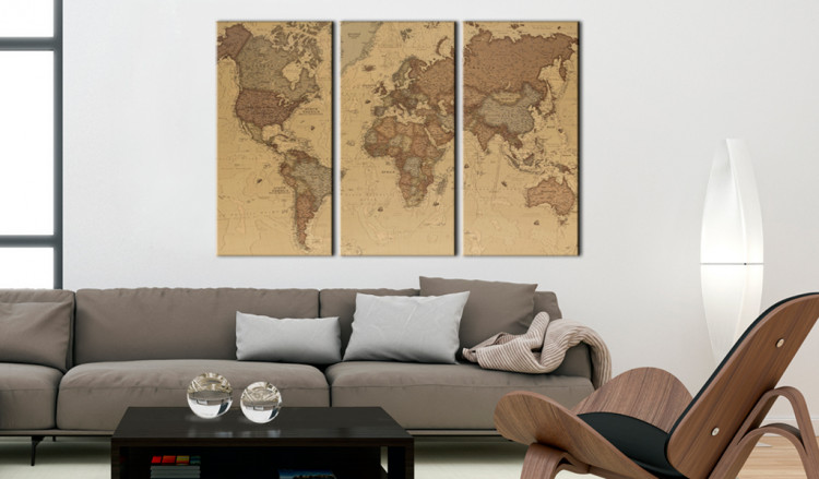 Placar de cortiça Stylish World Map [Cork Map] 95947 additionalImage 3