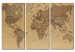 Placar de cortiça Stylish World Map [Cork Map] 95947 additionalThumb 2