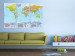 Placar decorativo World: Colourful Map II [Cork Map] 98057 additionalThumb 4