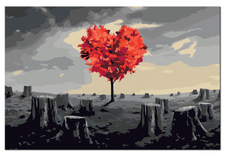 Desenho para pintar com números Heart-Shaped Tree 107167 additionalImage 6