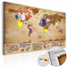 Placar decorativo World Map: Retro Mood [Cork Map] 98058