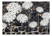 Fotomural Jardim Sombrio - flores brancas em fundo com textura irregular de pedra 93768 additionalThumb 1