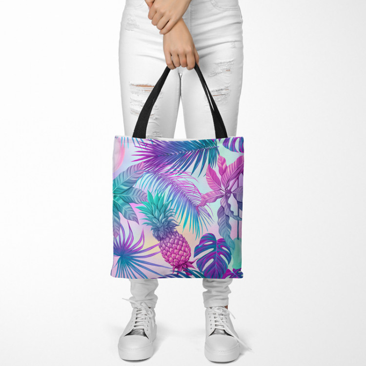 Saco Piña colada - neon graphic pattern with tropical flora 147488 additionalImage 2