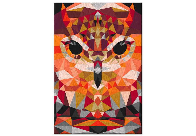Desenho para pintar com números Mesmerizing Owl - Geometric Abstraction With a Night Bird 149788 additionalImage 5