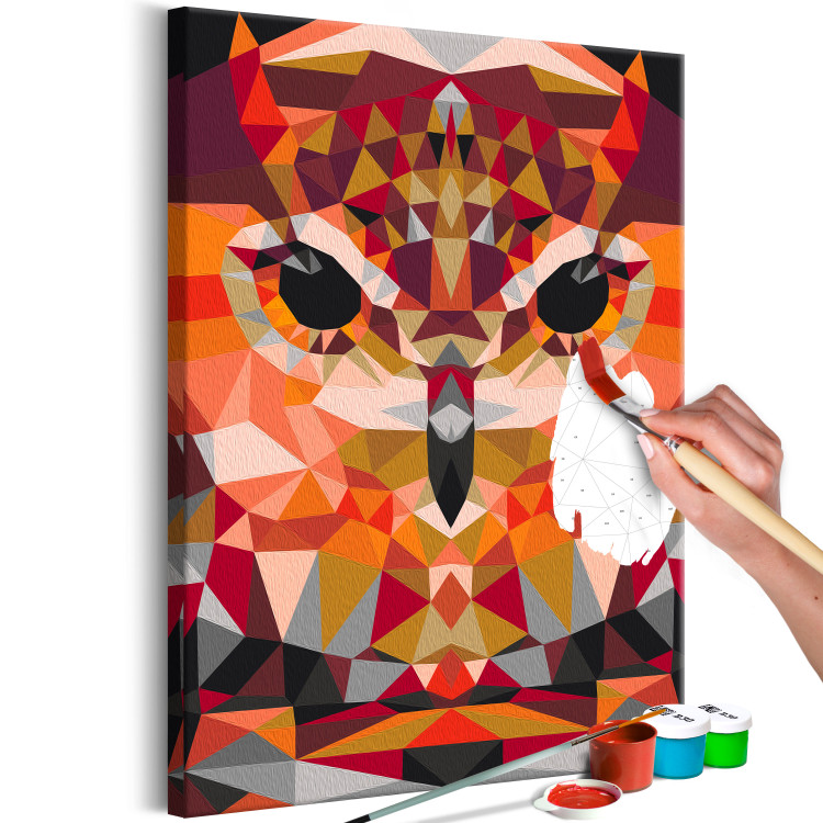 Desenho para pintar com números Mesmerizing Owl - Geometric Abstraction With a Night Bird 149788 additionalImage 3