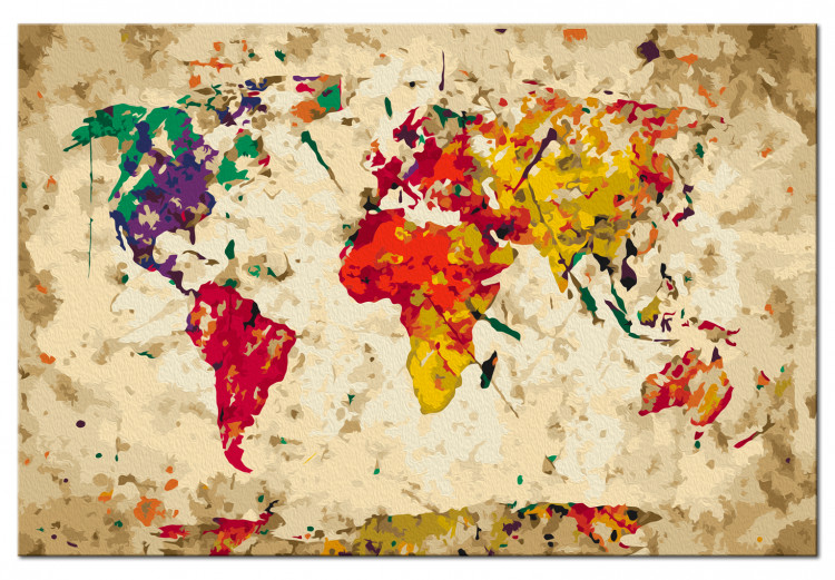 Desenho para pintar com números World Map (Colour Splashes) 107498 additionalImage 5