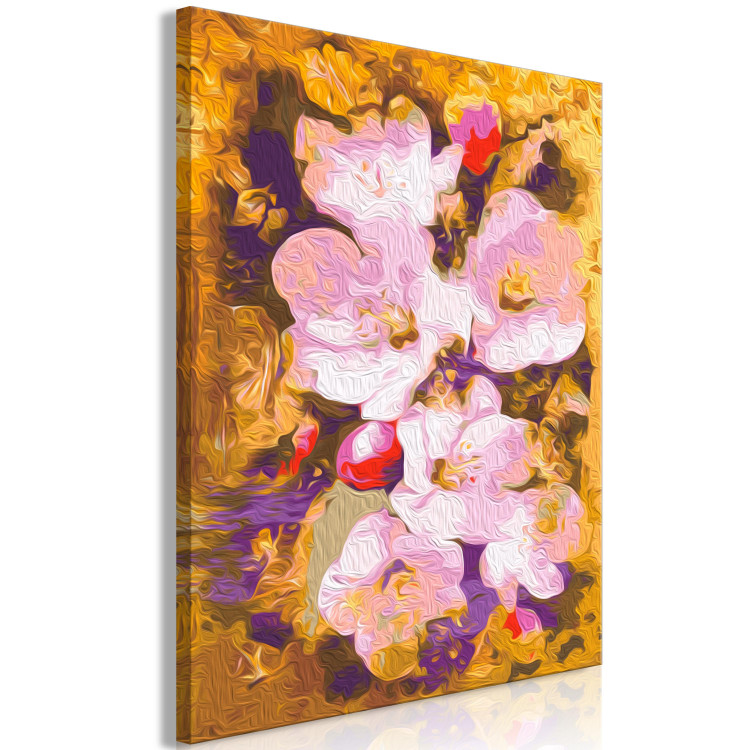 Desenho para pintar com números Blooming Twig - Colorful Cherry Blossoms on a Golden Background 146198 additionalImage 6