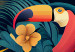 Quadro Birds in the Jungle - Toucans Among Lush Exotic Flowers and Foliage 151809 additionalThumb 4