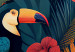 Quadro Birds in the Jungle - Toucans Among Lush Exotic Flowers and Foliage 151809 additionalThumb 5