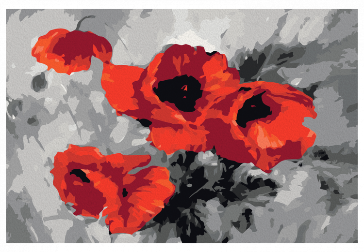 Desenho para pintar com números Bouquet of Poppies 107519 additionalImage 7