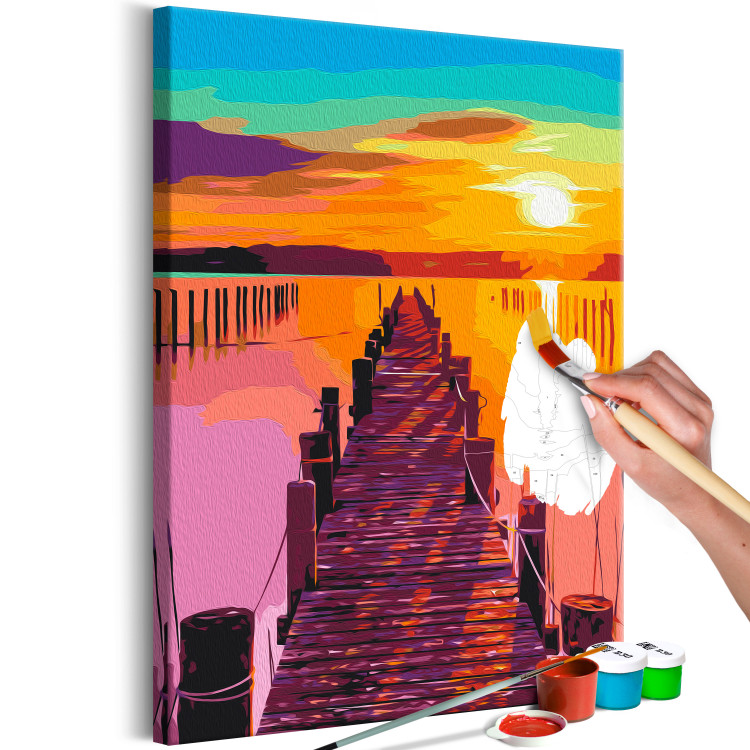 Desenho para pintar com números Sun and Shadows - Play of Light on the Pier, Dynamic Sky 144529 additionalImage 6
