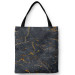 Saco Cracked magma - graphite imitation stone pattern with golden streaks 147629