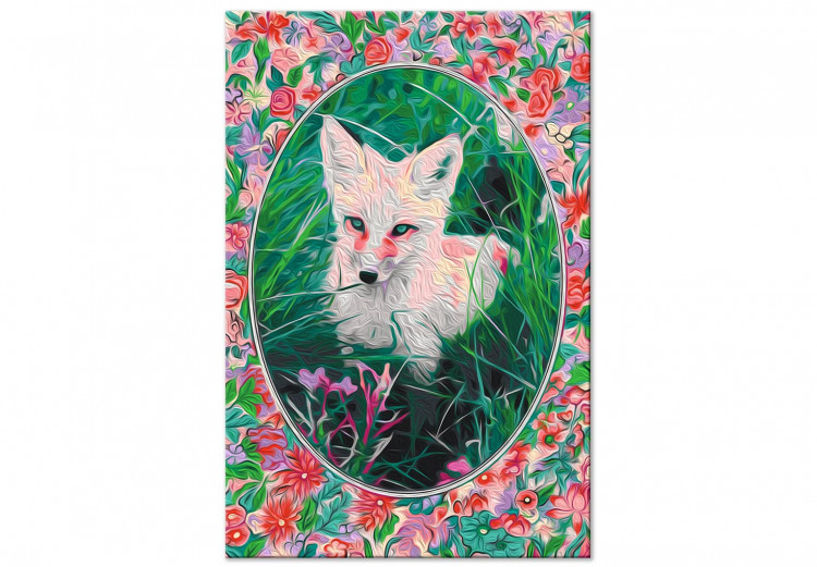 Desenho para pintar com números Fairy-Tale Fox - Portrait of a Wild Animal among Grasses and Flowers 146539 additionalImage 4