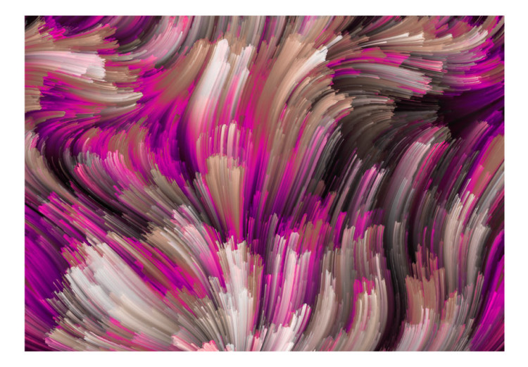 Fotomural Abstração Roxa - listras irregulares coloridas criando um efeito de ondas 88639 additionalImage 1