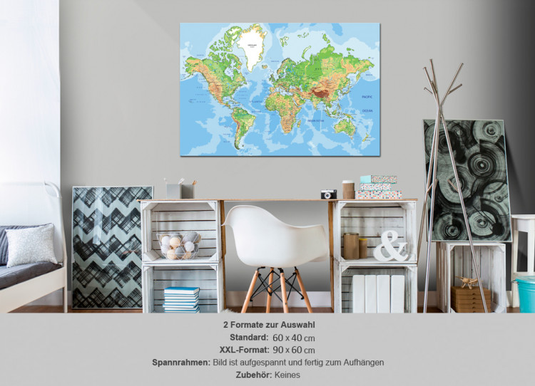 Placar decorativo World Geography [Cork Map] 92239 additionalImage 7