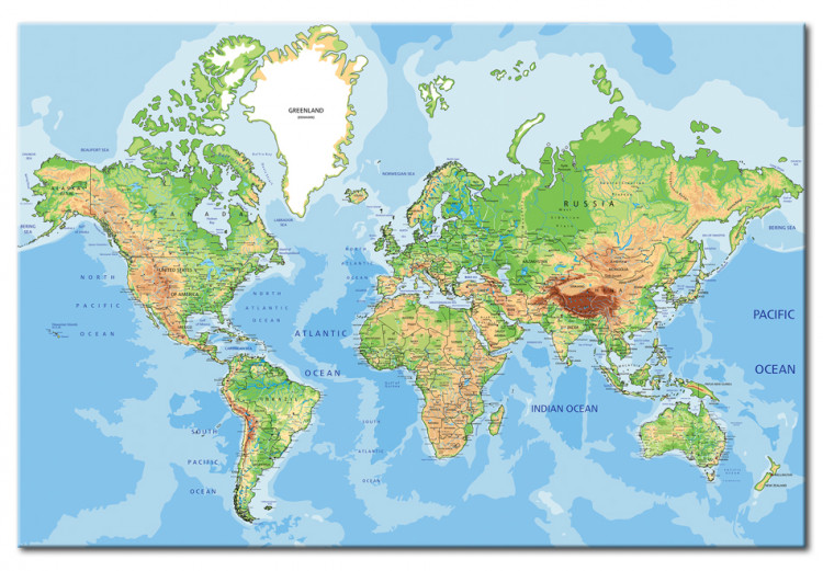 Placar decorativo World Geography [Cork Map] 92239 additionalImage 2
