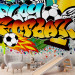 Mural Graffiti Esportivo Colorido - expressão sobre futebol para adolescentes 61149 additionalThumb 6