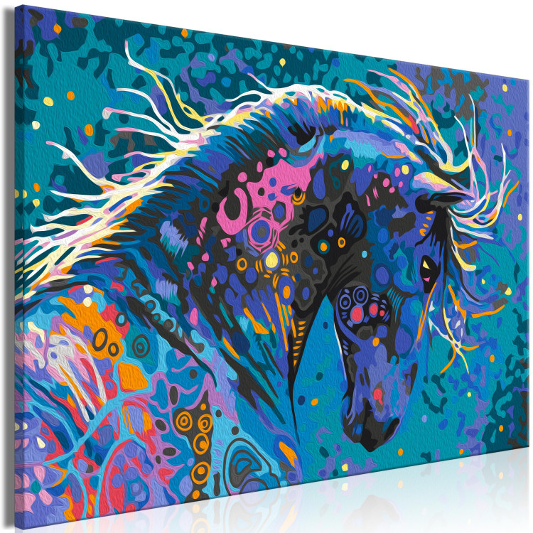 Desenho para pintar com números Starry Horse - Colorful Animal with Abstract Fur 144079 additionalImage 7