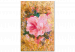 Desenho para pintar com números Pink Rose - Blooming Big Flower on the Golden Rubbed Background 146189 additionalThumb 3