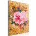 Desenho para pintar com números Pink Rose - Blooming Big Flower on the Golden Rubbed Background 146189 additionalThumb 5