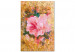 Desenho para pintar com números Pink Rose - Blooming Big Flower on the Golden Rubbed Background 146189 additionalThumb 4
