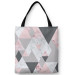 Saco Powdery triangles - geometric, minimalist motif in shades of pink 147489