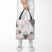 Saco Powdery triangles - geometric, minimalist motif in shades of pink 147489 additionalThumb 2
