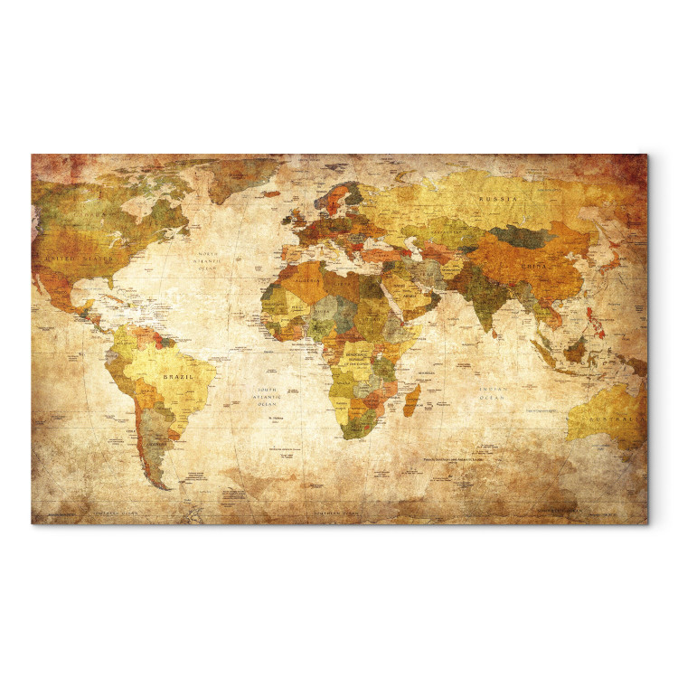 Quadro pintado World - political map 50489