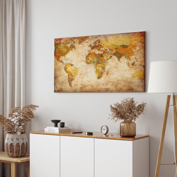 Quadro pintado World - political map 50489 additionalImage 4
