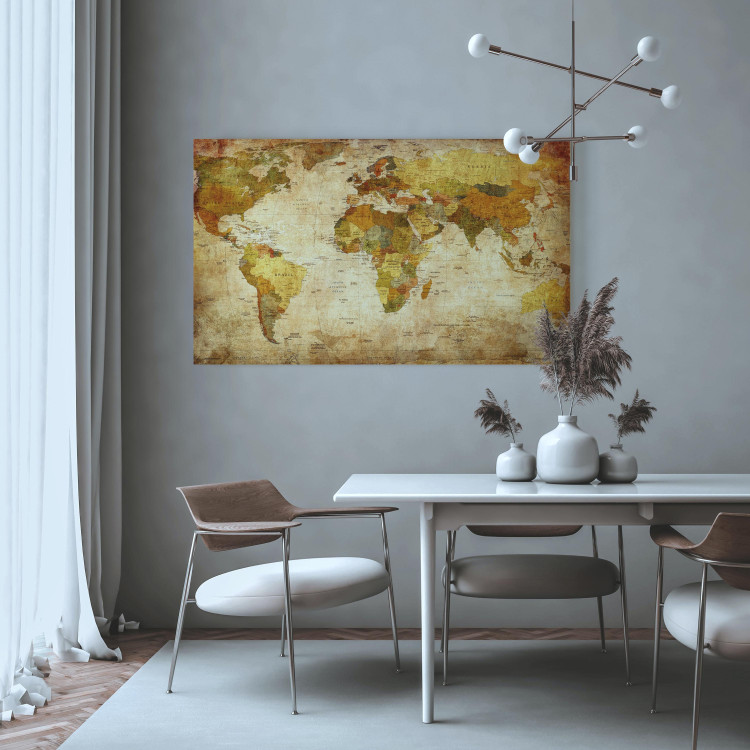 Quadro pintado World - political map 50489 additionalImage 3
