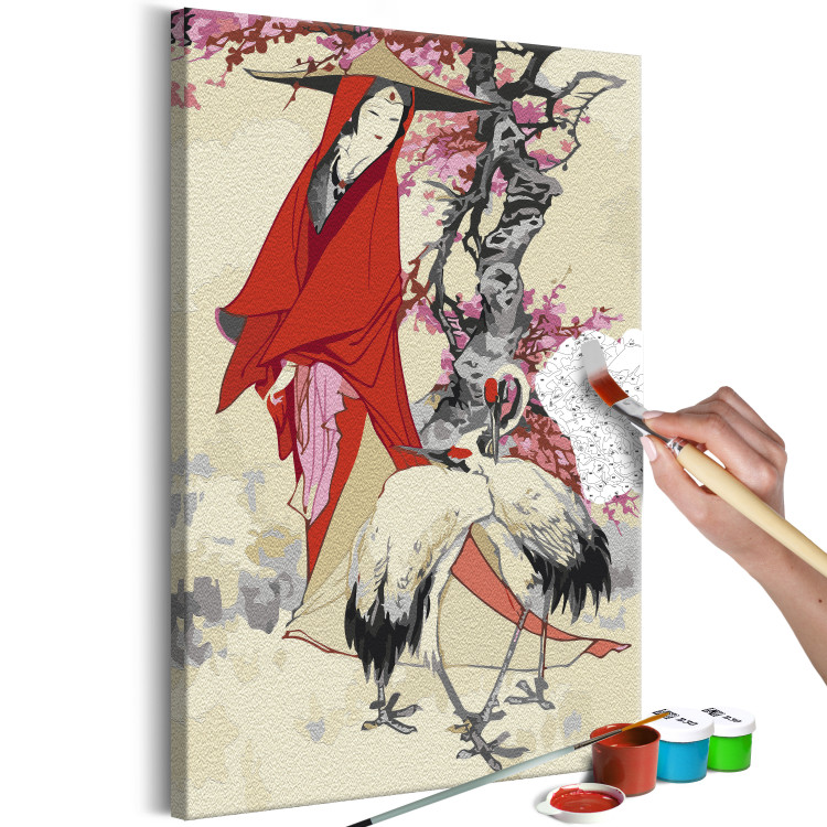 Desenho para pintar com números Woman and Cranes  142499 additionalImage 3