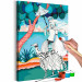 Desenho para pintar com números Walk on a Sunny Day - Woman With an Umbrella and a Dog in Polka Dots 144099 additionalThumb 5